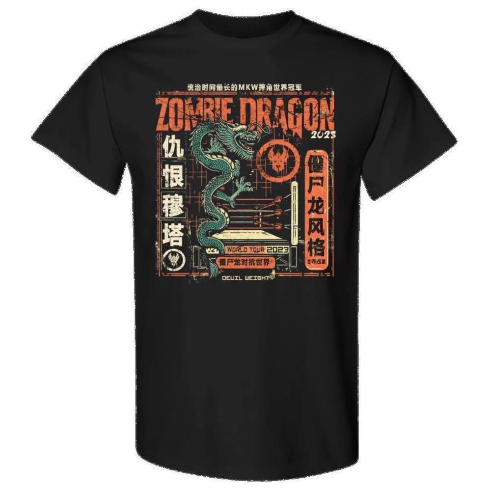 Zombie Dragon World Tour  Metal Fans Retro Concert Unisex T Shirt